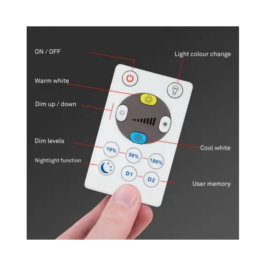 Briloner 7058-016 - LED Dimbar lampa SLIM LED/18W/230V 2700-6500K Wi-Fi Tuya + fjärrkontroll