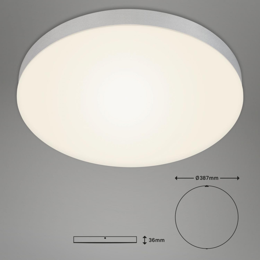 Briloner 7068-014 - LED taklampa FLAME LED/24,5W/230V 3000K diameter 38 cm silver