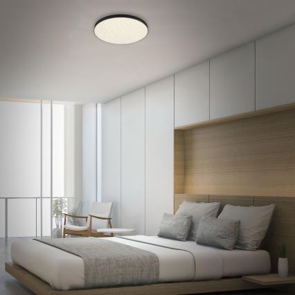 Briloner 7075-415 - LED taklampa STAR SKY LED/24,5W/230V 4000K diameter 38 cm svart