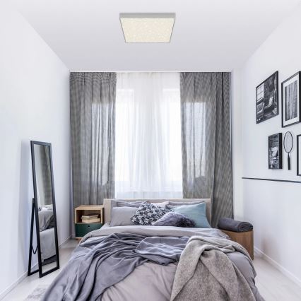 Briloner 7078-414 - LED taklampa STAR SKY LED/21W/230V 4000K 28x28 cm silver