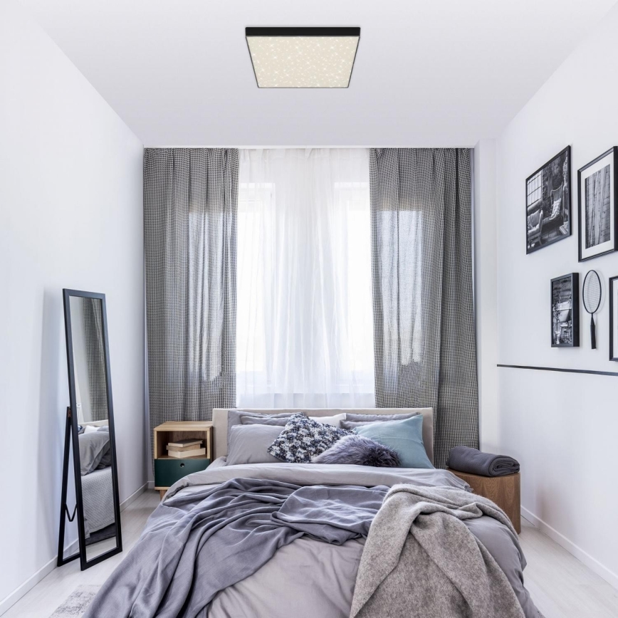 Briloner 7078-415 - LED taklampa STAR SKY LED/21W/230V 4000K 28x28 cm svart