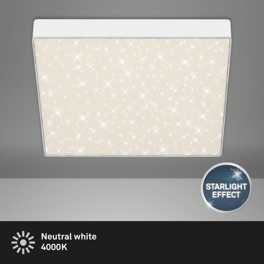 Briloner 7078-416 - LED Taklampa STAR SKY LED/21W/230V 4000K 28x28 cm vit