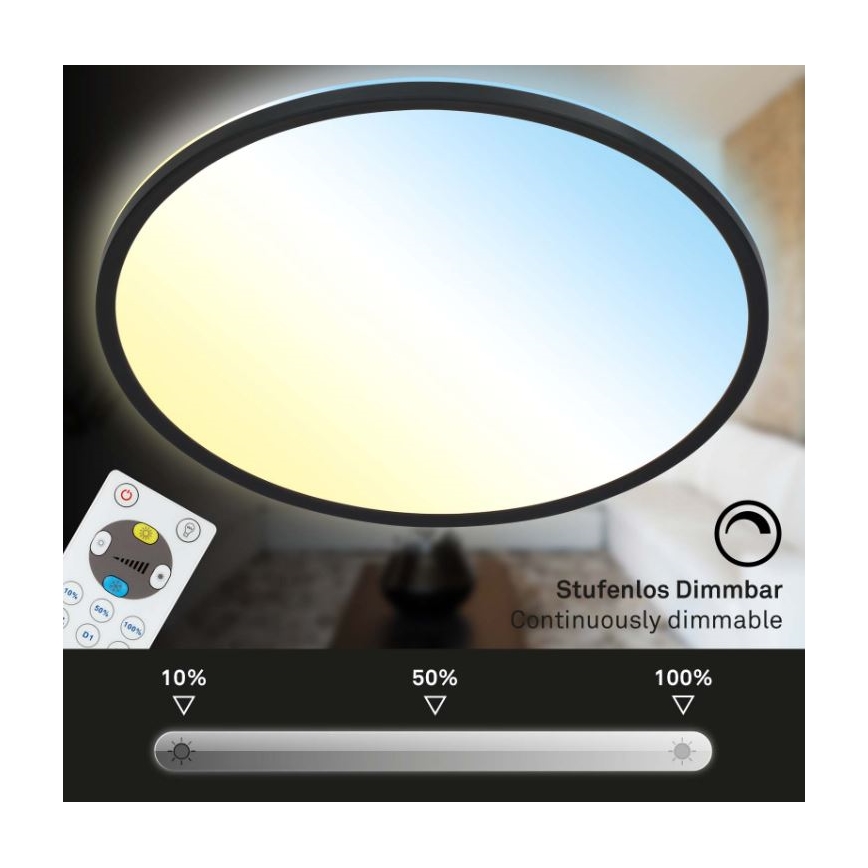 Briloner 7079-015 - LED dimbar taklampa SLIM LED/18W/230V 2700-6500K + fjärrkontroll