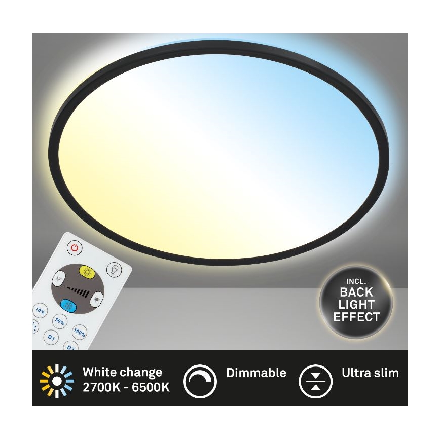 Briloner 7079-015 - LED dimbar taklampa SLIM LED/18W/230V 2700-6500K + fjärrkontroll