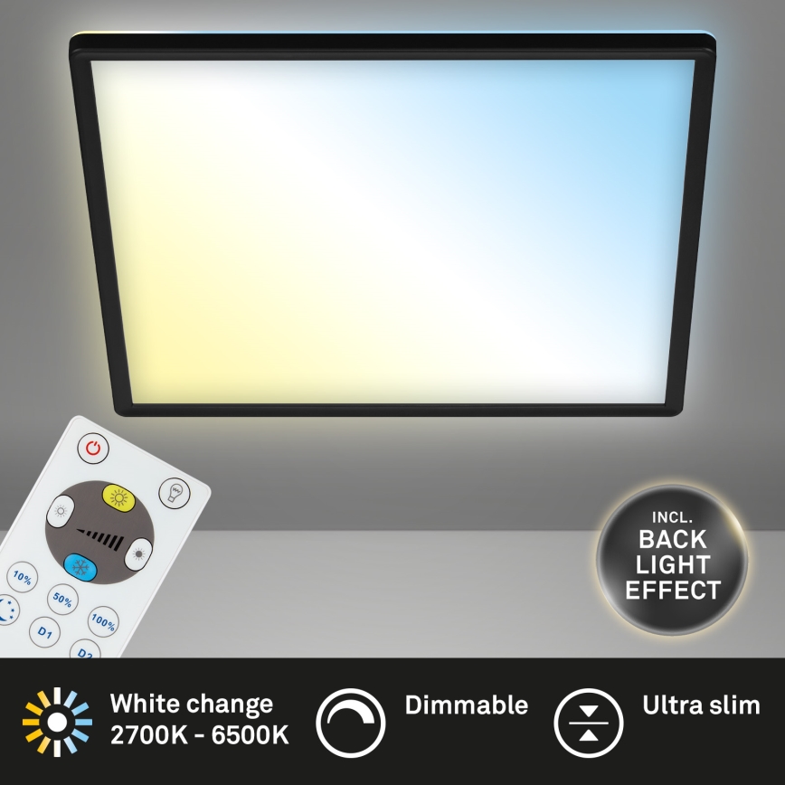 Briloner 7081-015 - LED dimbar taklampa SLIM LED/18W/230V 2700-6500K + fjärrkontroll