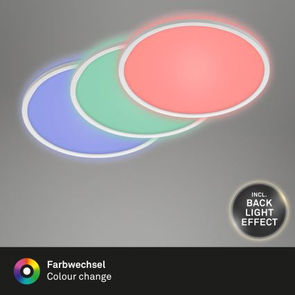 Briloner 7092-416 - RGBW Dimbar taklampa SLIM LED/15W/230V + fjärrkontroll