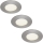 Briloner 7103432 - Set om 3 dimbara infällda badrumsspotar med integrerad LED, 4,9W, 230V, IP44, matt krom