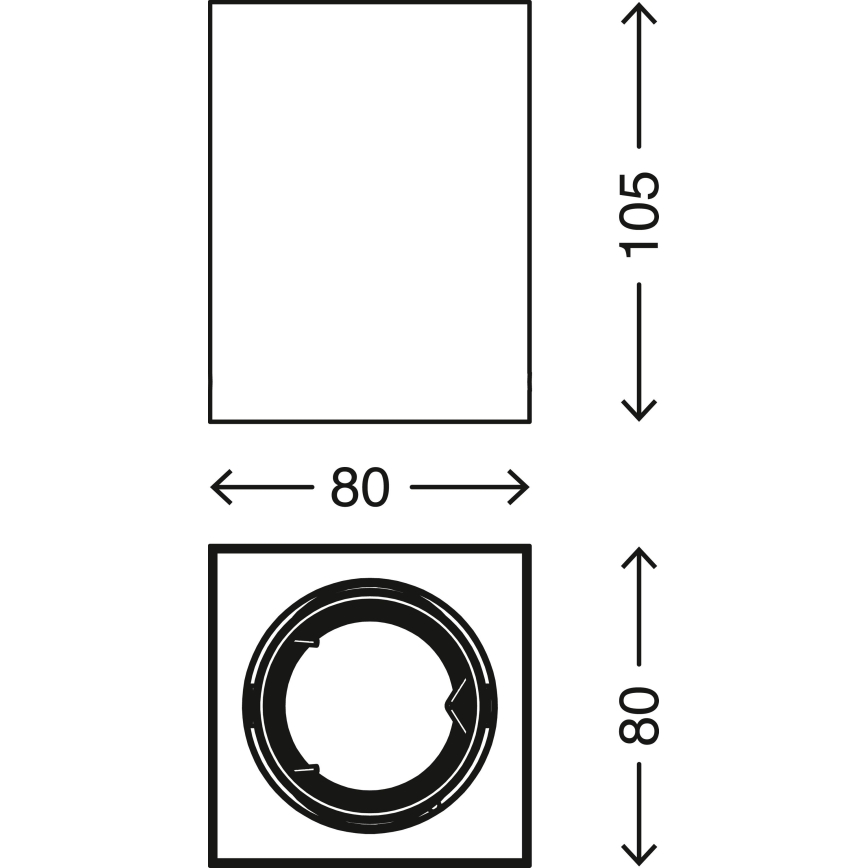 Briloner 7120-014 - LED spotlight TUBE 1xGU10/5W/230V vinklat