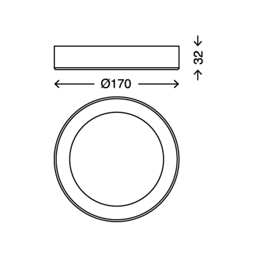 Briloner 7122-014 - LED-taklampa FIRE LED/11W/230V 3000K Ø 17 cm silver