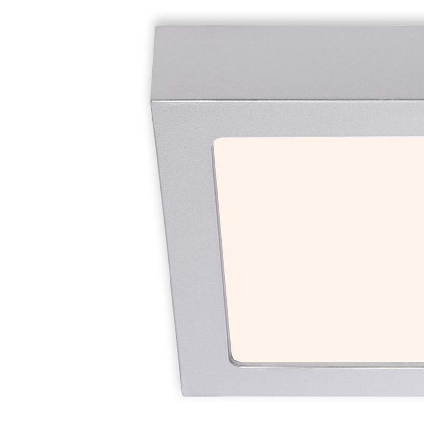 Briloner 7123-014 - LED-taklampa FIRE LED/12W/230V 3000K 17x17cm silver