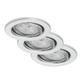 Briloner 7149-039 - SET 3x LED Dimbart badrumslampa 1xGU10/5W/230V IP23