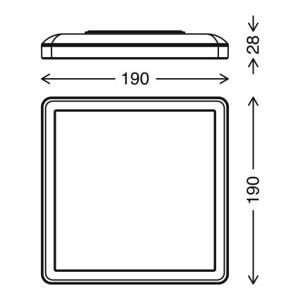 Briloner 7153-416 - LED taklampa SLIM LED/12W/230V