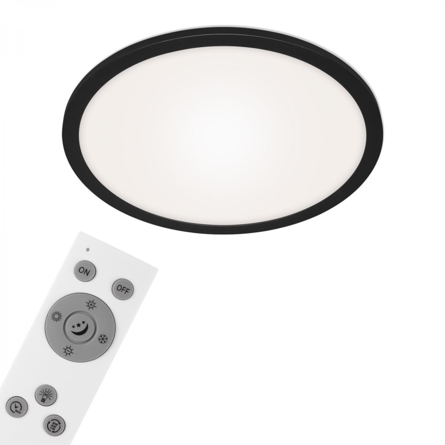 Briloner 7168-015 - LED Dimbar taklampa PIATTO LED/22W/230V 3000-6500K diameter 40 cm svart + fjärrkontroll