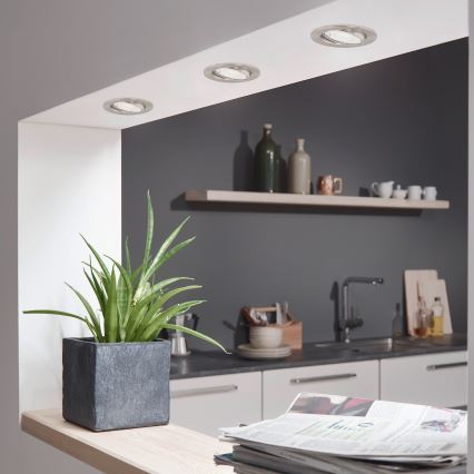 Briloner 7182-032 - UPPSÄTTNING 3xLED ljusreglerad badrumslampa  1xGU10/5W/230V IP23