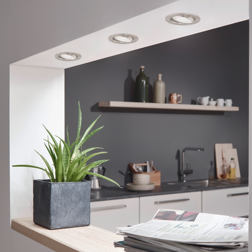 Briloner 7182-032 - UPPSÄTTNING 3xLED ljusreglerad badrumslampa  1xGU10/5W/230V IP23