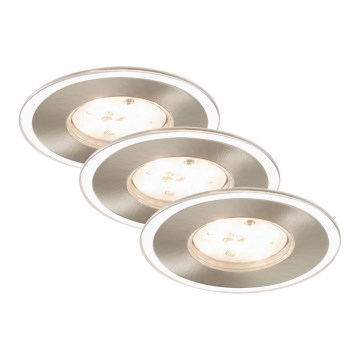 Briloner 7197-032 - KIT 3x Infälld dimbar LED badrumsbelysning LED/4,5W/230V IP44