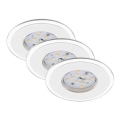 Briloner 7197-036-SET 3x LED Dimbara badrumsinfällda taklampor LED/4,5W/230V IP44
