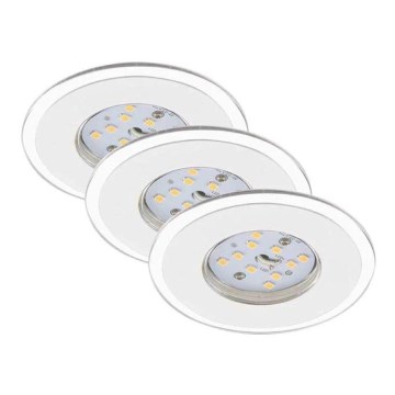 Briloner 7197-036-SET 3x LED Dimbara badrumsinfällda taklampor LED/4,5W/230V IP44
