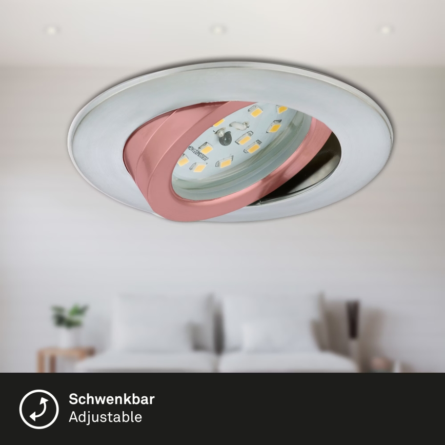 Briloner 7209-039 - Set om 3 LED-infällda badrumslampor ATTACH LED/5W/230V IP23 matt krom