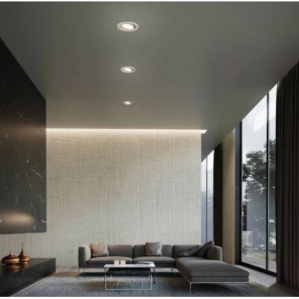 Briloner 7221-032 - SET OM 3x LED badrumstaklampa 1xGU10/3W/230V IP23 matt krom