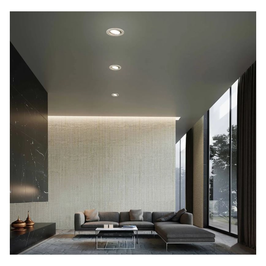 Briloner 7221-032 - SET OM 3x LED badrumstaklampa 1xGU10/3W/230V IP23 matt krom