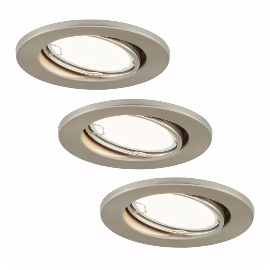 Briloner 7221-032 - SET OM 3x LED badrumstaklampa 1xGU10/3W/230V IP23 matt krom