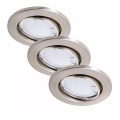 Briloner 7221-032 - SET OM 3x LED badrumstaklampa 1xGU10/3W/230V IP23 matt krom