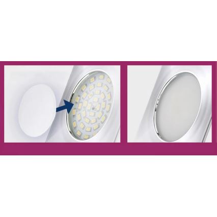 Briloner 7224-040 - SET med 4x diffusor för infällda taklampor Ø 69 mm