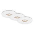 Briloner 7240-036 -KIT 3x Infälld LED badrumsbelysning ATTACH LED/1,8W/230V IP44 vit