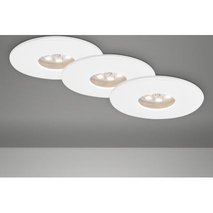 Briloner 7240-036 -KIT 3x Infälld LED badrumsbelysning ATTACH LED/1,8W/230V IP44 vit