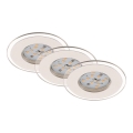 Briloner 7257-036 - KIT 3x Infälld LED badrumsbelysning ATTACH LED/4,5W/230V IP44