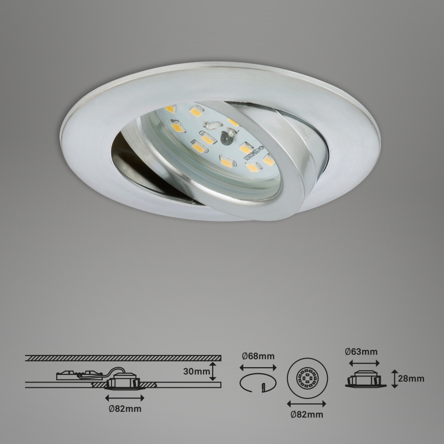 Briloner 7296-019 - LED dimbar infälld badrumsbelysning LED/6,5W/230V IP23