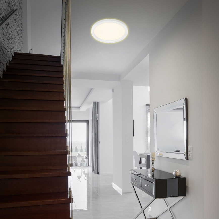 Briloner 7361-016 - LED taklampa  CADRE LED/18W/230V d. 29,7 cm vit