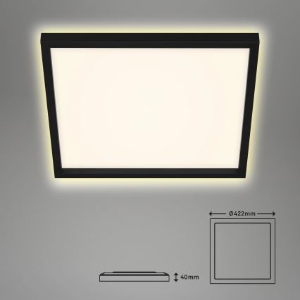 Briloner 7364-015 - LED taklampa  CADRE LED/22W/230V 42,2x42,2 cm svart 