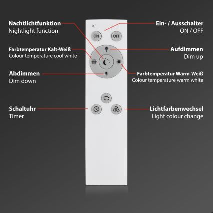 Briloner 7381-016 - LED Dimbar taklampa STARRY SKY LED/15W/230V 3000-6500K + fjärrkontroll