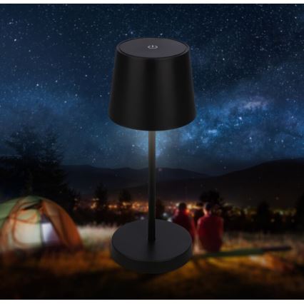 Briloner 7423015 - LED Dimbart uppladdningsbart utomhusbordslampa LED/2,6W/5V IP44 2000 mAh svart