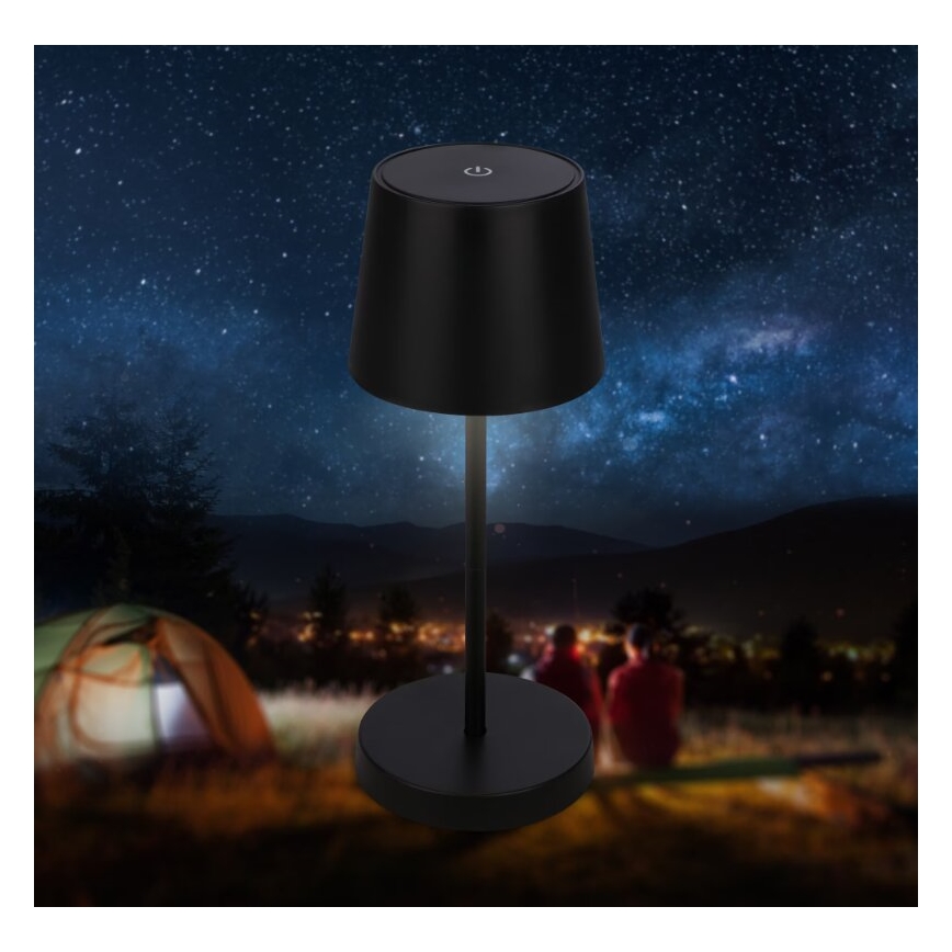 Briloner 7423015 - LED Dimbart uppladdningsbart utomhusbordslampa LED/2,6W/5V IP44 2000 mAh svart