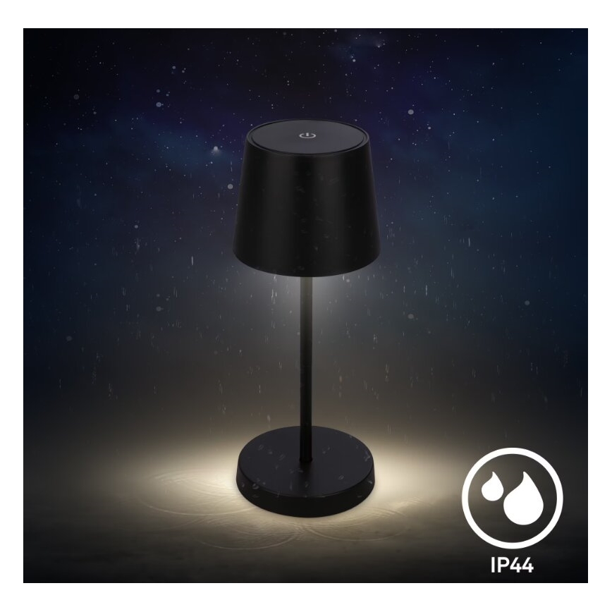 Briloner 7423015 - LED Dimbart uppladdningsbart utomhusbordslampa LED/2,6W/5V IP44 2000 mAh svart