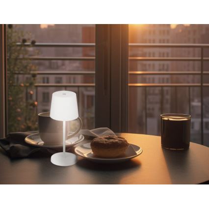 Briloner 7423016 - LED Dimbart uppladdningsbart utomhusbordslampa LED/2,6W/5V 2000mAh IP44 vit