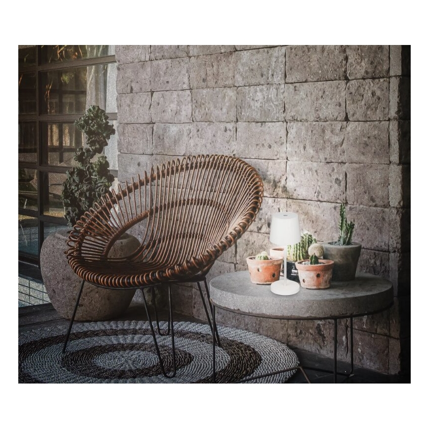 Briloner 7423016 - LED Dimbart uppladdningsbart utomhusbordslampa LED/2,6W/5V 2000mAh IP44 vit