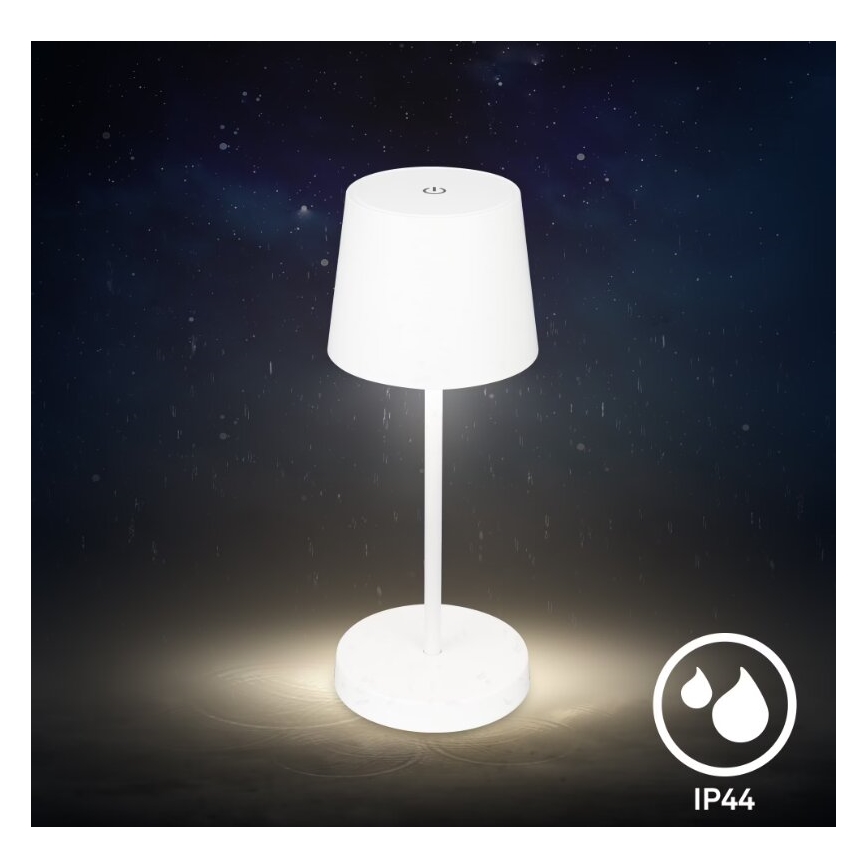 Briloner 7423016 - LED Dimbart uppladdningsbart utomhusbordslampa LED/2,6W/5V 2000mAh IP44 vit
