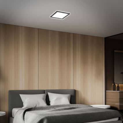 Briloner 7457-414 - LED takarmatur SLIM LED/18W/230V 4000K 29x29 cm svart
