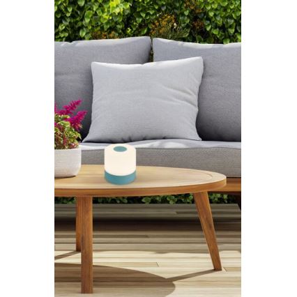 Briloner 7461010 - LED dimbar uppladdningsbar utomhusbordslampa LED/2W/5V IP44 1200 mAh blå