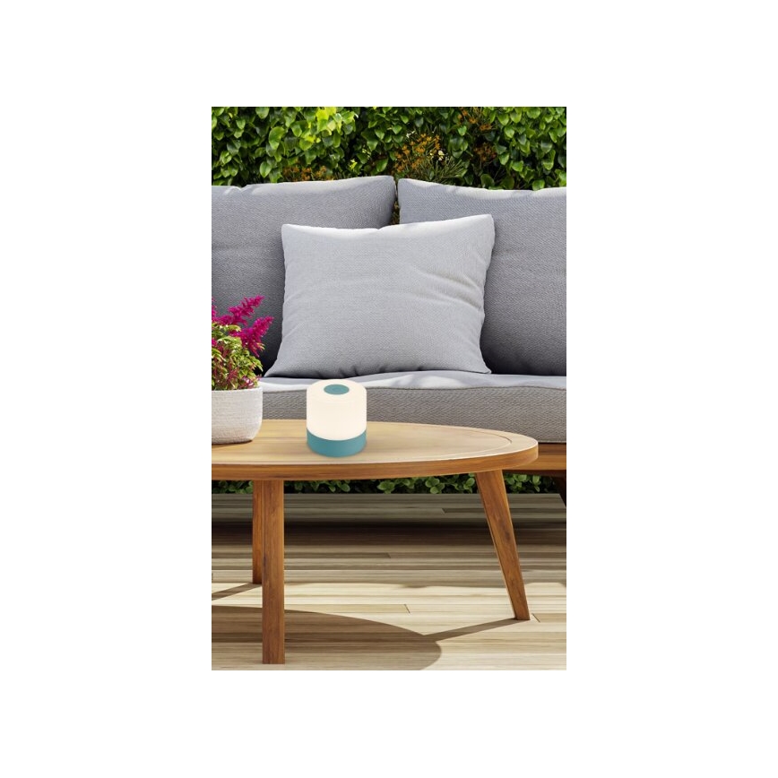 Briloner 7461010 - LED dimbar uppladdningsbar utomhusbordslampa LED/2W/5V IP44 1200 mAh blå