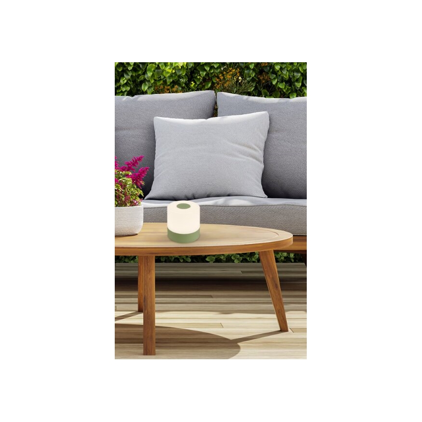 Briloner 7461019 - LED dimbar uppladdningsbar utomhusbordslampa LED/2W/5V IP44 1200 mAh grön