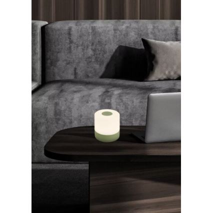 Briloner 7461019 - LED dimbar uppladdningsbar utomhusbordslampa LED/2W/5V IP44 1200 mAh grön