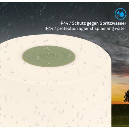 Briloner 7461019 - LED dimbar uppladdningsbar utomhusbordslampa LED/2W/5V IP44 1200 mAh grön