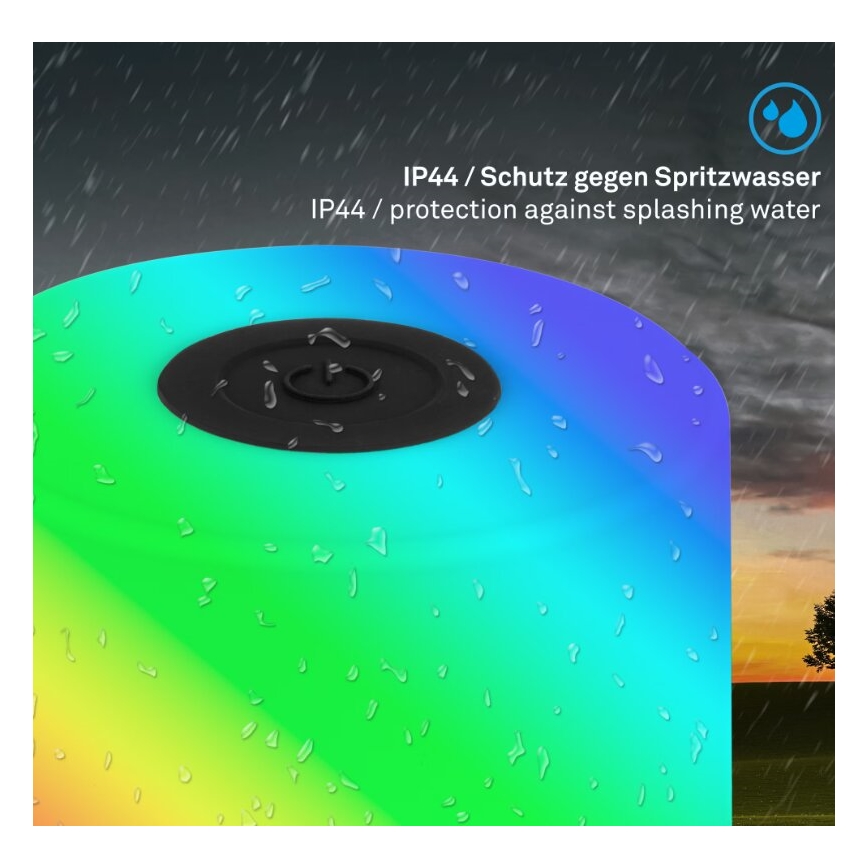Briloner 7462015 - LED RGB uppladdningsbar utomhusbordslampa LED/1,5W/5V IP44 1200 mAh svart