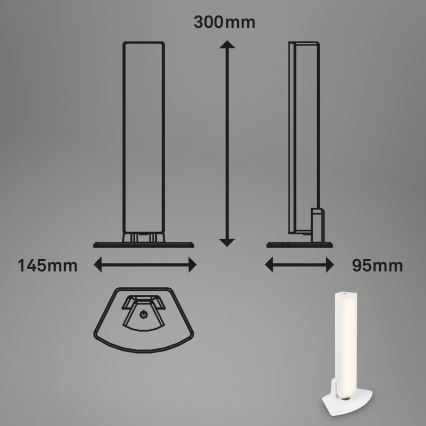 Briloner 7474-016 - LED dimbar touchladdningsbar utomhusbordslampa 2-i-1 LED/7W/5V 2x2200 mAh USB 3000K IP44 vit
