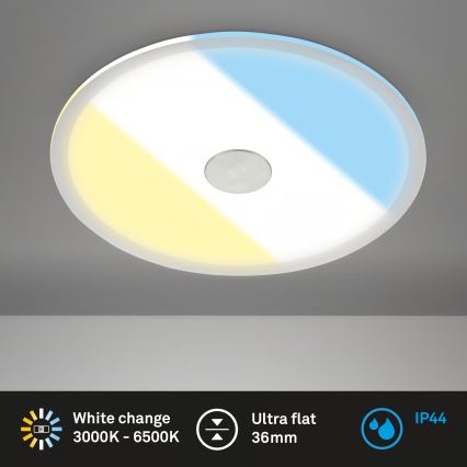 Briloner 7482019 - LED infälld takarmatur för badrum LED/14W/230V 3000/4000/6500K IP44 vit